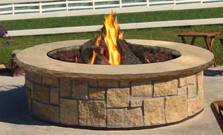 Large Round Fire Pit Stone Age, Fire Pit Installation Instructions