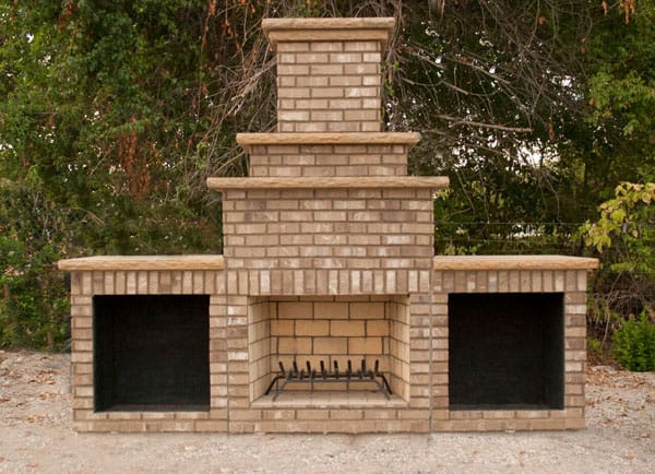 New Age™ Fireplace with Square Wood Storage Boxes